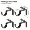 4 шт. Кронштейн для карниза без сверления, Регулируемый держатель для карниза с простой установкой, Сверхпрочная опора для оконной шторы с настенным креплением