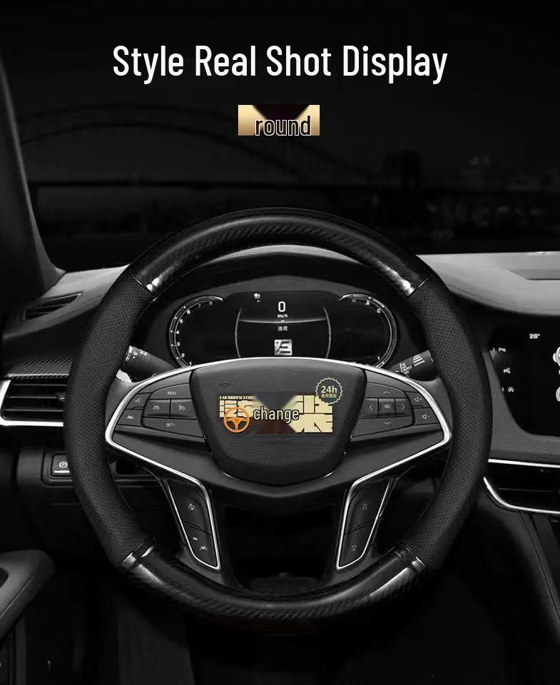Чехол на руль Ford: Натуральная кожа для Edge, Edge-S, Focus, EcoSport, Taurus, Escape, Mondeo - Всесезонное использование