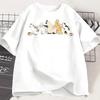 Cat Printed Tshirt Women Summer Cat T-shirt Funny Fashionable Casual Sports Round Neck Short Sleeved T-shirt Tees