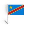 Drapeau Adhésif - - République Démocratique Du Congo - 14 X 21 Cm - 10 Pièces - Polyester