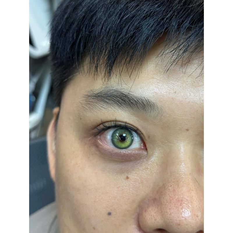 Контактные линзы MillCreek для близорукости, 2 шт., цветные линзы серии Casablanca, зеленые/синие/серые, 14,2 мм, мини-размер, маленький диаметр, 2024 г., новый стиль радужной оболочки, годовое использование