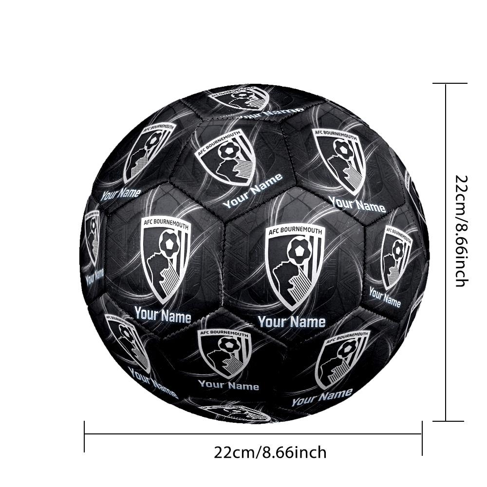 Size 5 Football Custom Name Text, Outdoor Training Soccer BallBournemouth Football