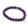Stones and Minerals. 8mm Amethyst Pearl Bracelet. Made In France.