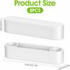 8Pcs Closet Rod End Caps Plastic Rod Spacer Cap Wire Shelf End Caps Closet System Parts for Wire Shelves(White)