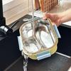 304 Stainless Steel Insulated Lunch Box Food Grade Sealed Leak-Proof Food Storage Box Large Capacity Microwave Safe