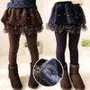 Qizlar uchun yangi qishki qalin legginslar, dantelli yubkali legginslar, bolalar uchun paxtadan bolalar shimlar, chaqaloq uchun tutu shimlar, toddler uchun iliq shimlar