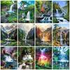5d Diamond Painting Waterfall Mosaic Landscape DIY Diamond Embroidery Nature Mountain Wall Art Needlework