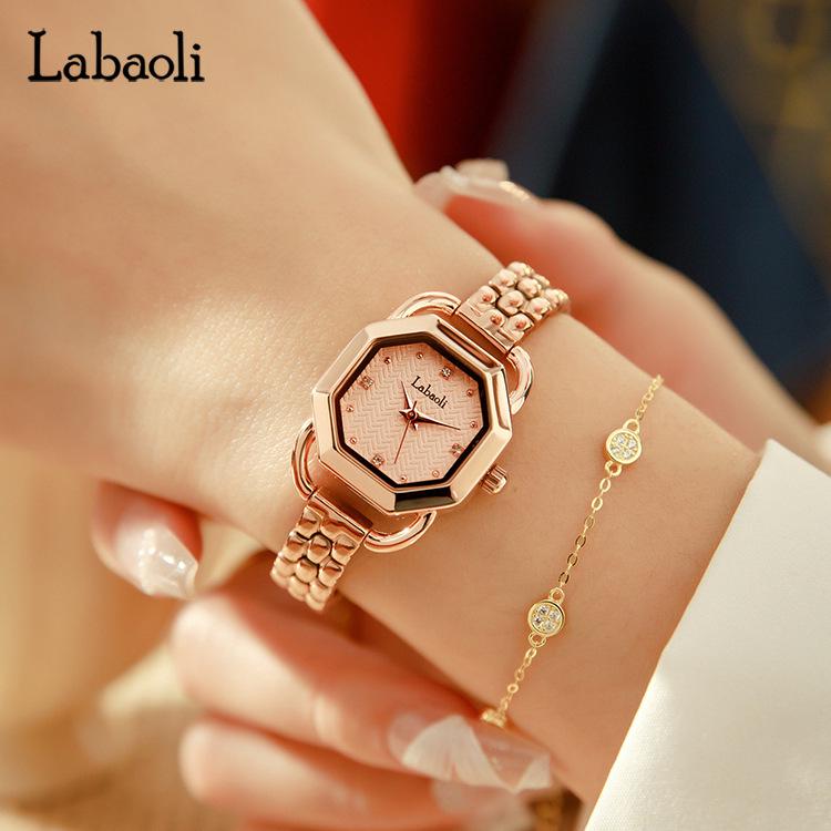 Женские часы Labaoli - Хит продаж, браслет из квадратной стали, элегантный стиль Сян