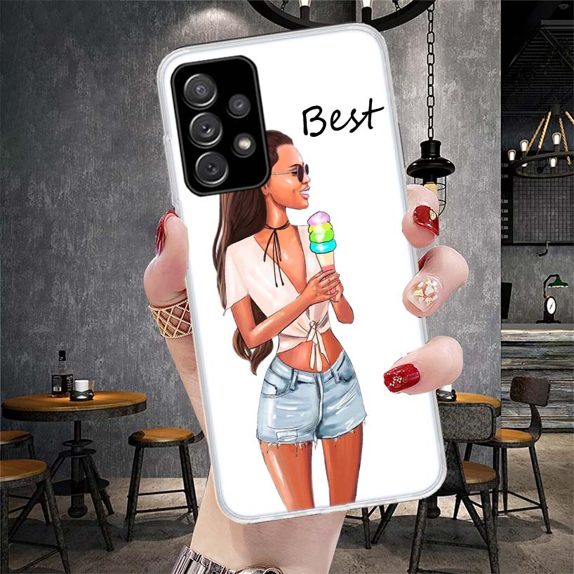 Лучшие подруги навсегда BFF Мягкий чехол для телефона для Samsung Galaxy A12 A22 A32 A52 A72 A02S A51 A50S A71 A70 A31 A20S Note 20 Ult