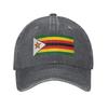 Summer Zimbabwe Flag  Baseball Cap Sun  Sun-Proof Design Washed Trucker Hat Unisex Unisex Casual Hiking Fishing Baseball Caps