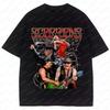 Scorpions Футболка Forever Classic Футболка с логотипом группы Рок Мужские футболки Полиэстер Футболки Топ С коротким рукавом Круглый вырез Идея для подарка Одежда
