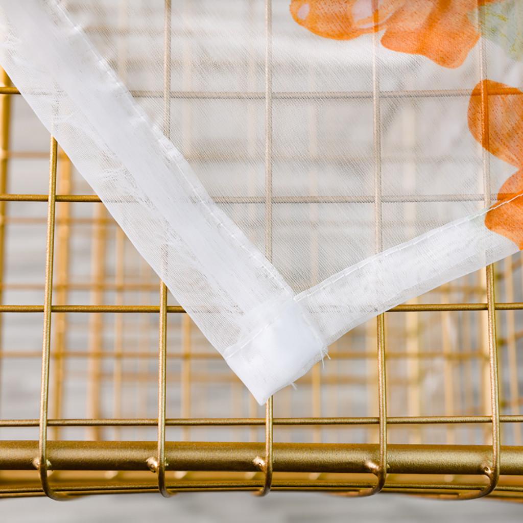 Прозрачная занавеска с изображением деревьев, тюль, оконная вуаль, драпировка, ткань подзора