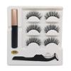 3 пары магнитных 3D накладных ресниц, жидкая подводка для глаз, пинцет, набор для наращивания ресниц
