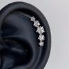 1pcs Quality Shiny Cross Zircon 316L Stainless Steel Ear Bone Nail Silver Earring for Women Cochlear Accessories