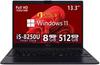 Ноутбук Fujitsu LIFEBOOK U938 Core 8 ГБ ОЗУ 512 ГБ SSD Windows 11 с Office Тонкий Легкий Chromebook FHD 1920x1080 Дисплей Отпечаток пальца