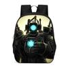 Kids School Backpack Elementary Students Large Capacity Oxford Fabric Bag With Ergonomic Back Support Cartoon Print