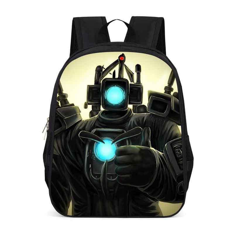 Kids School Backpack Elementary Students Large Capacity Oxford Fabric Bag With Ergonomic Back Support Cartoon Print