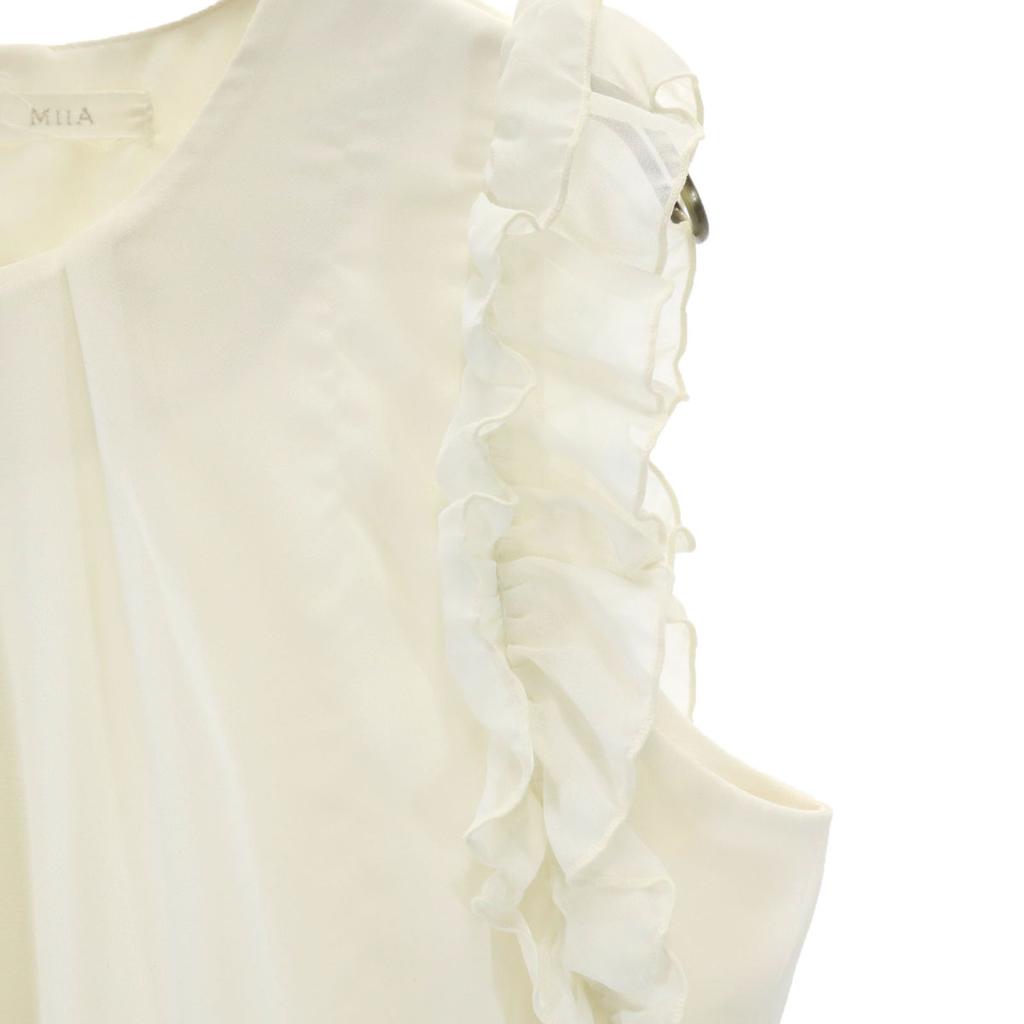 MIIA Рубашка без рукавов с оборками 160 Молочно-белый Детская Б/У