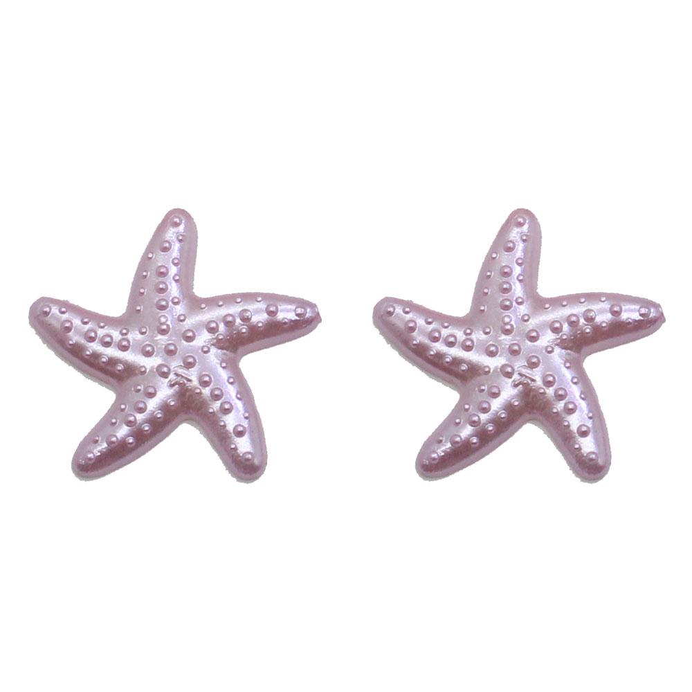 1000Pcs Pearl Color Plastic Starfish Flat Back Cabochon Scrapbooking DIY Embellishments Slime Charm Jewelry Hairpin Craft Decor