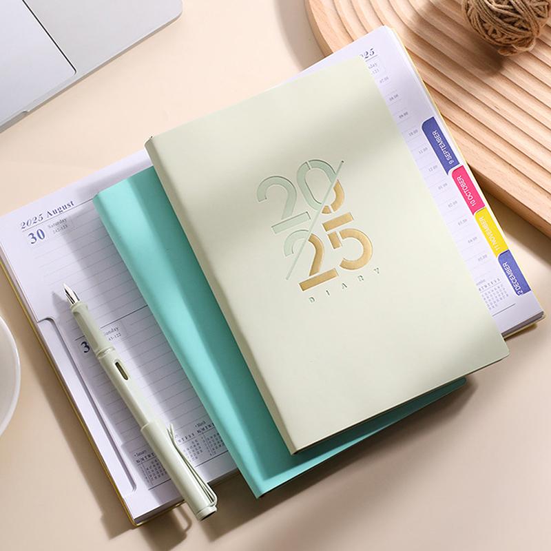 Янв 2025 - Дек 2025 Планировщик Блокнот A5 Повестка дня Испанский Внутренний 80Gsm Ежемесячно/Еженедельно/Ежедневно Школьные Принадлежности Канцелярские Товары