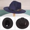Soft Women Wool Jazz Cap Wide Brim Hat Sun Hat Felt Trilby