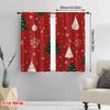 2pcs,2D plane printing Curtains Roller Blinds Christmas Trees Snowflakes Ornaments Holiday (3) 100% Polyester (without rod)