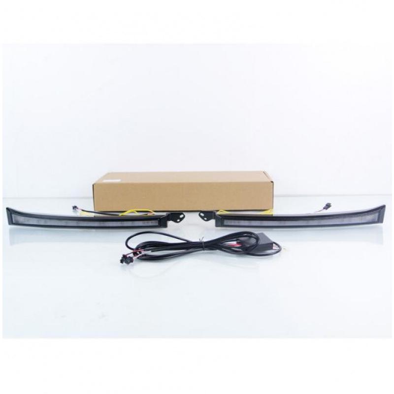 Декоративная накладка на фары с ДХО для Toyota Land Cruiser 4500/4700 LC100 (07-Год)