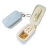 Jewelry Storage Box with Zipper Closure Protective Interior Lining Velvet Jewelry Holder Easy Carrying Keychain