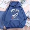 Свитшот с капюшоном для женщин Space Shuttle 1990 Ищущий Тайны Вселенной, Повседневный, Мягкий, Свободный, Осенние Худи, Флисовые Теплые Топы