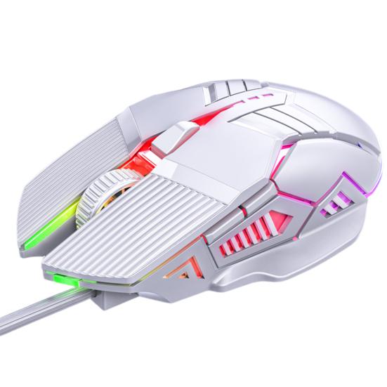 USB Wired Mouse Cool Seven-Color Backlight Gaming Mouse 3200DPI Adjustable 6 Keys Ergonomics Plug And Play Laptop Mice Computer Peripheral Accessories