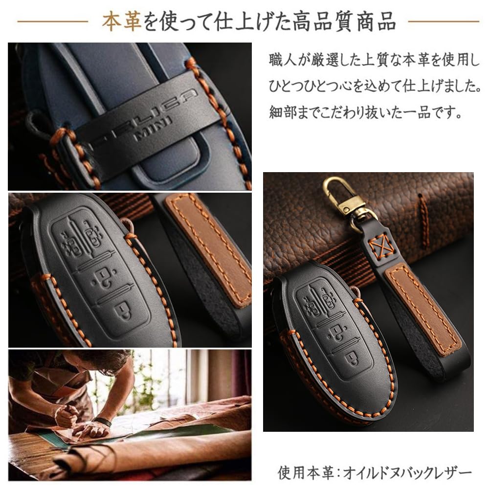 [KOKATO] Чехол для смарт-ключа из натуральной кожи Mitsubishi Delica Mini B34A B35A B37A B38A Ключ