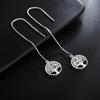 925 Sterling Silver Round Tree Pendant Earrings Gift Fashion Jewelry
