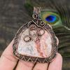 Rhodochrosite Handmade Copper Wire Wrap Jewelry Pendant 2.76 o8M02
