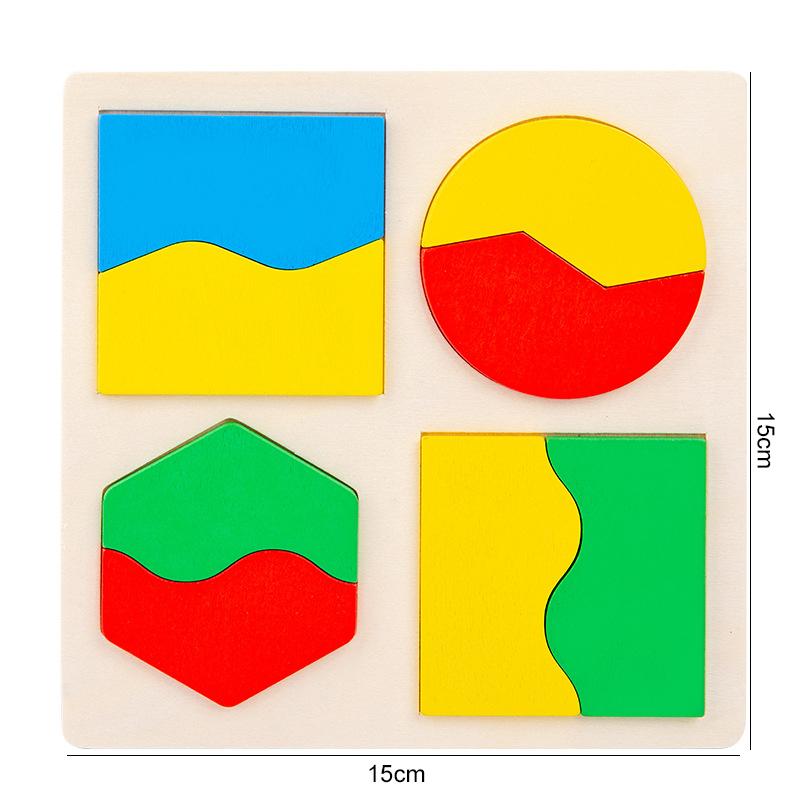 Деревянный пазл Доска для сопоставления форм Детские игрушки Монтессо для раннего развития Деревянная доска с ручками Развивающие игрушки для детей TMZ