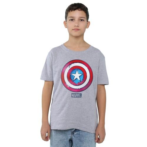 Captain America Childrens/Kids Drip Shield T-Shirt