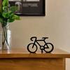 Minimalistic Bicycle Sculpture Abstract Wire Frame Road Mountain Bike Silhouette Statue Figurine Desktop Decoration Ornament Cyclist Present