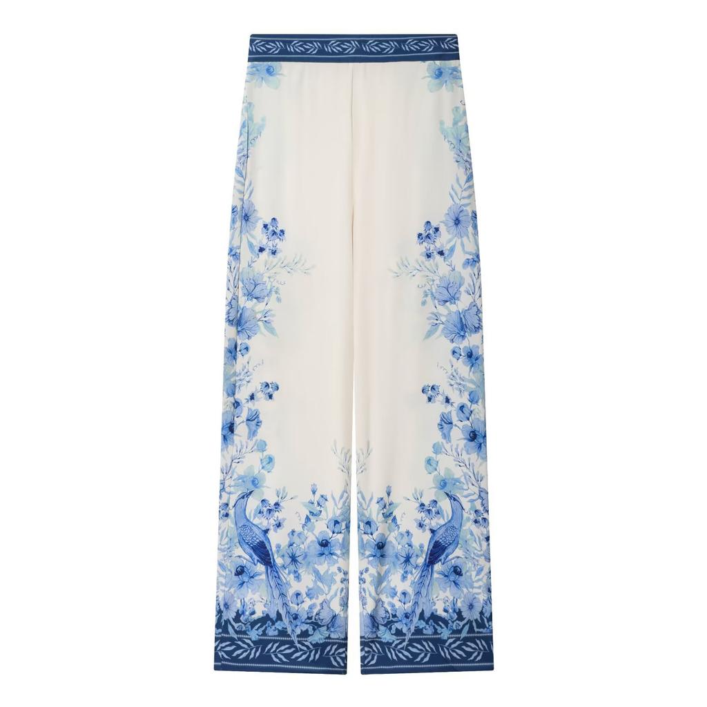 European and American style, new women's clothing, foreign style printed Lyocell shirt printed Lyocell trousers