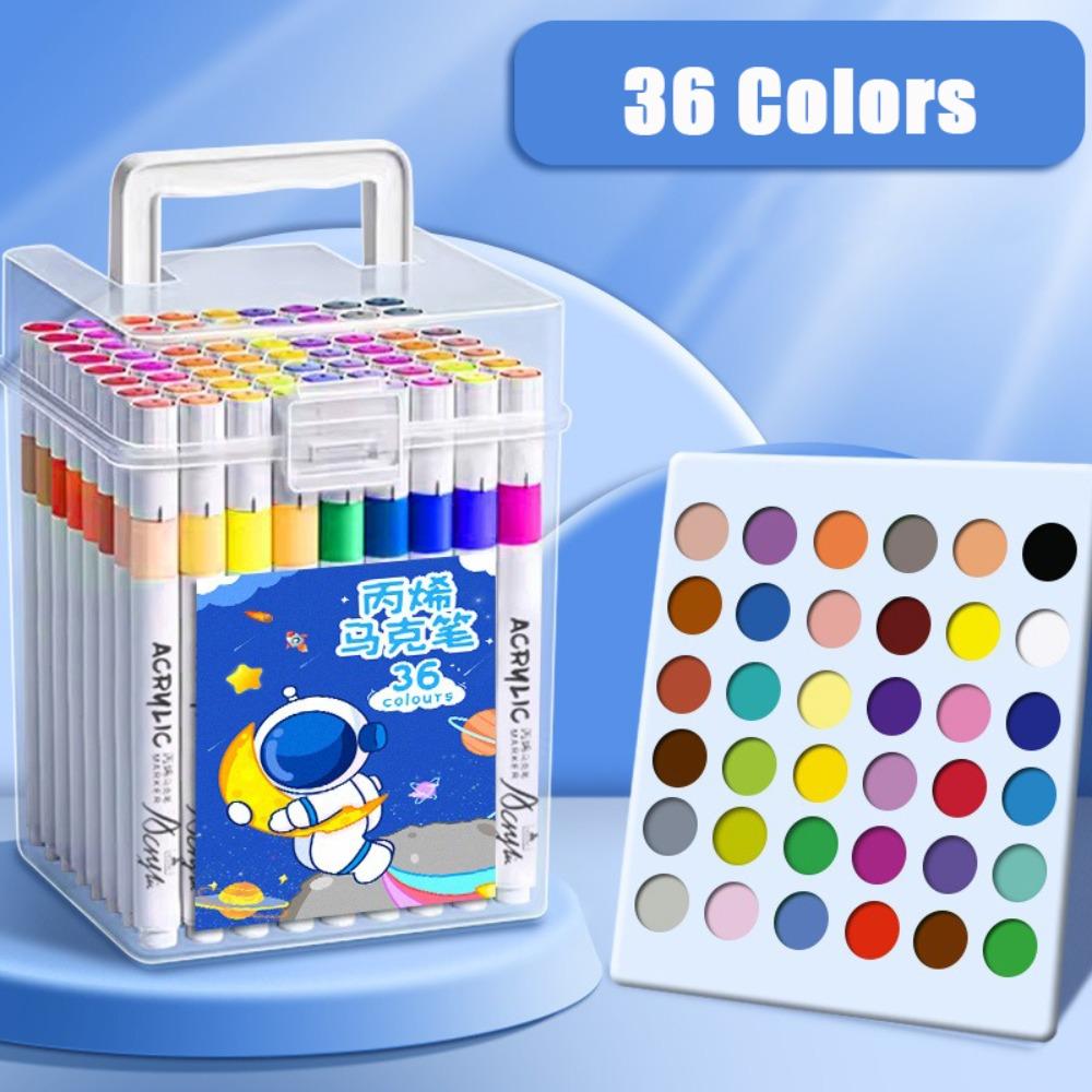 12-120 Цветов Штабелируемые Цветные Акриловые Маркеры Смываемые Художественные Маркеры для Рисования Краска для Камня