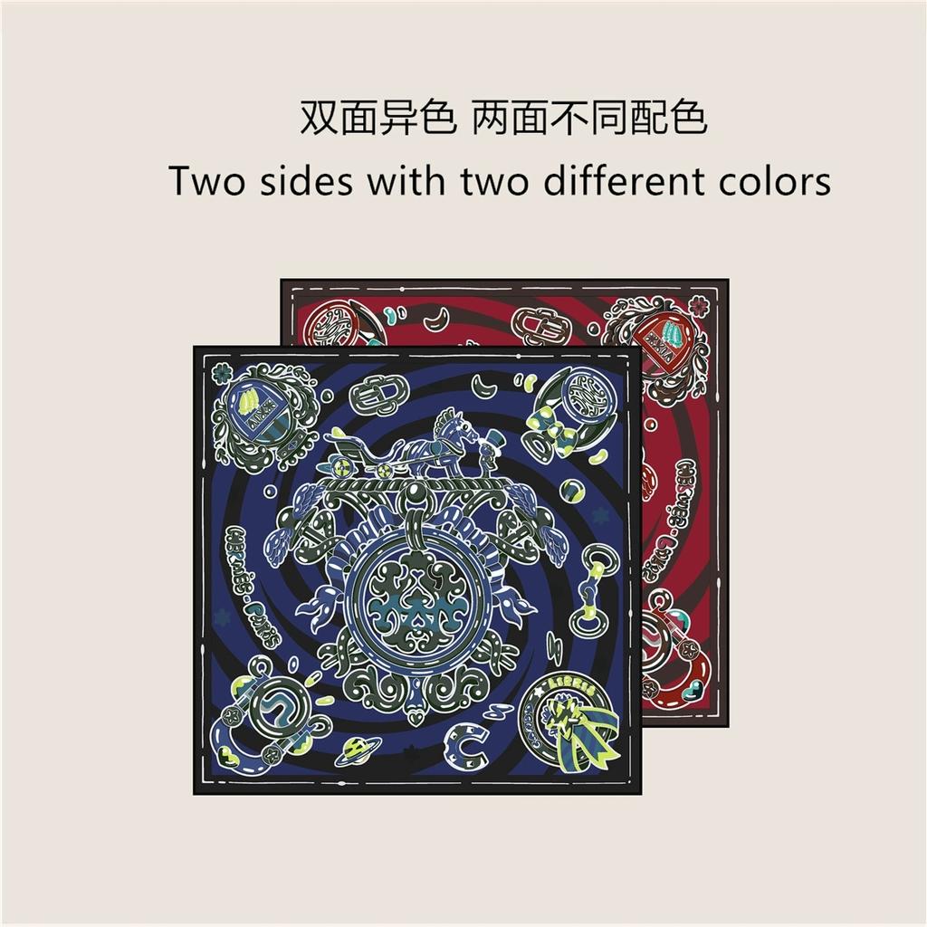 70CM Handmade Double-Side Printed Imitation Silk Scarf Roll Edge Luxury Pattern High Quality Women Scarf Wraps Echarpes Foulards