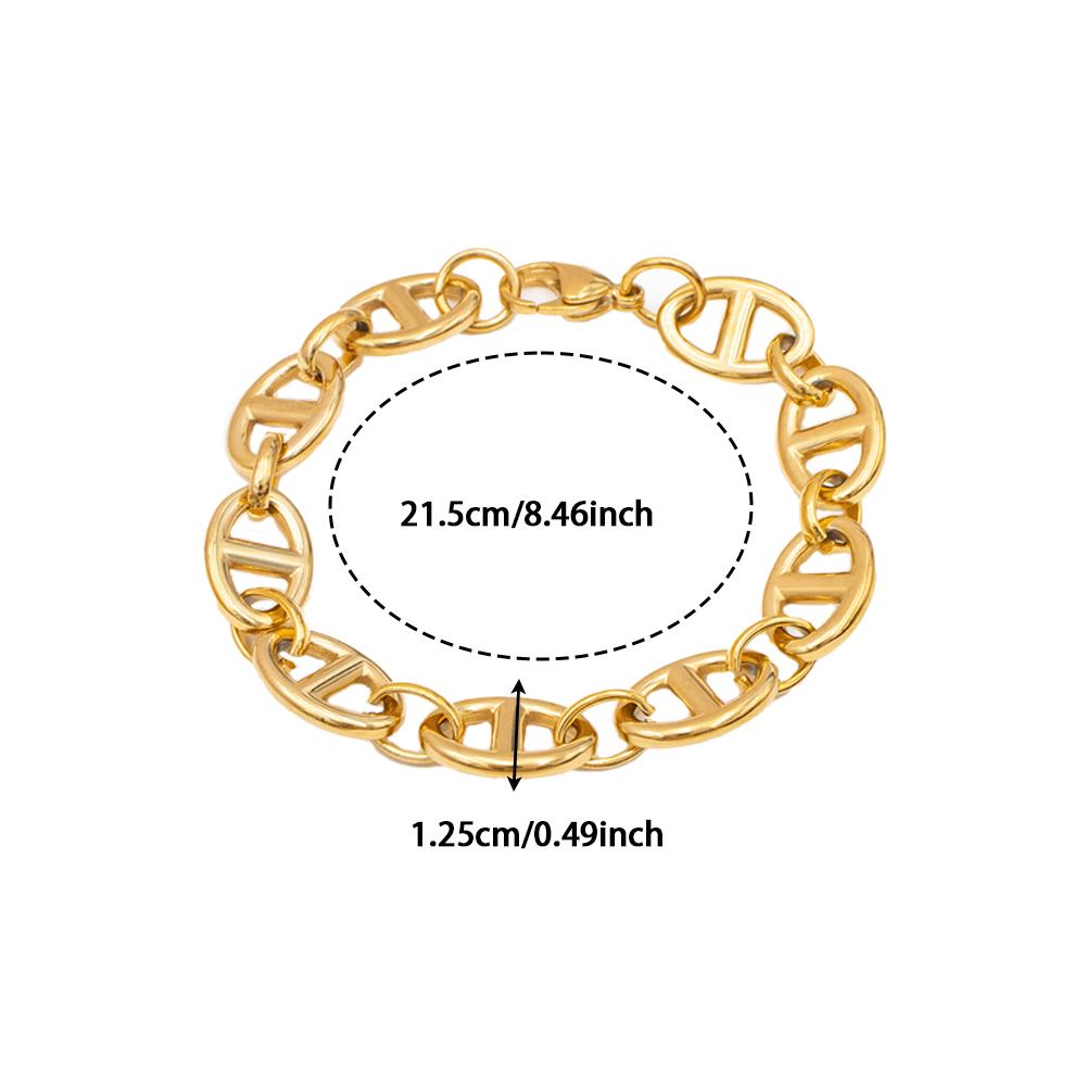 Браслет-цепочка унисекс, серебристо-золотого цвета - простая цепочка из нержавеющей стали для мужчин, гипоаллергенный подарок.