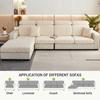 Jacquard Stretch Sofa Seat Cover Living Solid Color Sofa Cushion Cover Washable Spandex Furniture Protector L-Shaped Sofa Cover