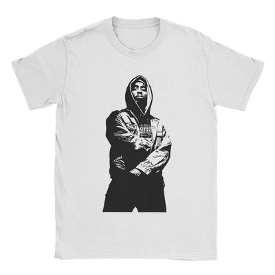 Мужская женская футболка T-Tupac из чистого хлопка с графическим принтом Футболки в стиле хип-хоп Верхняя одежда