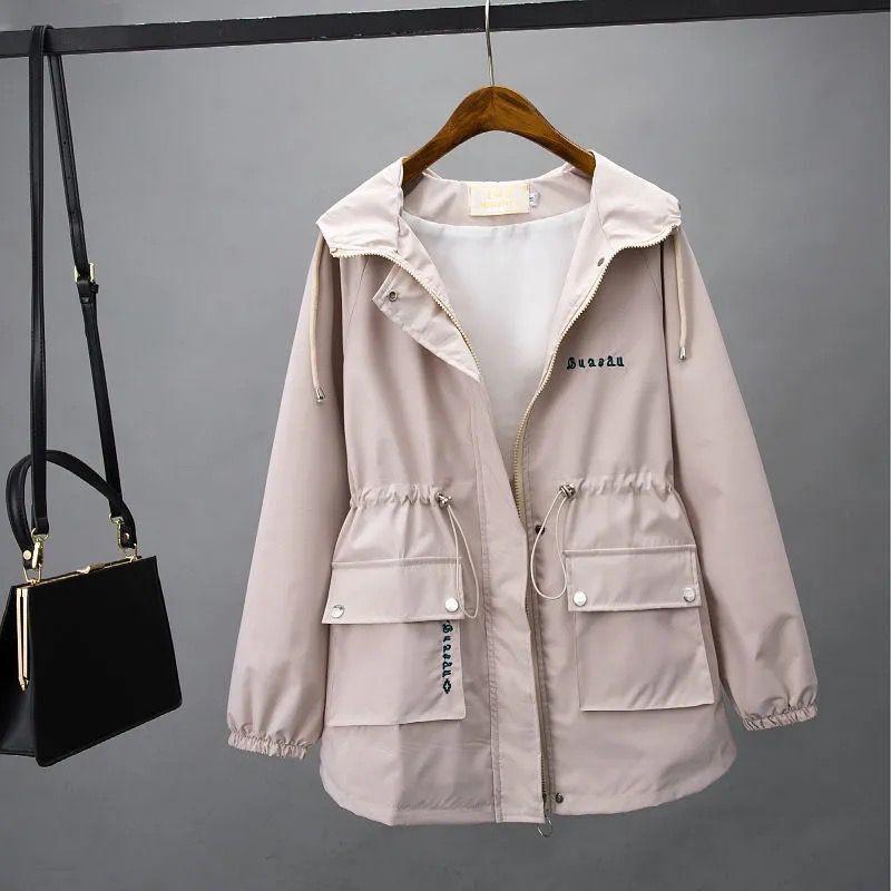 Womens Warm Hooded Cotton Blend Jacket Mid-Length Casual Coat Winter Plus Size A-Line