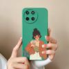 Чехол для телефона OPPO Realme 11 4G, милый узор в стиле мультфильмов, корпус из жидкого силикона для Realme11 4G, противоударный, популярный чехол