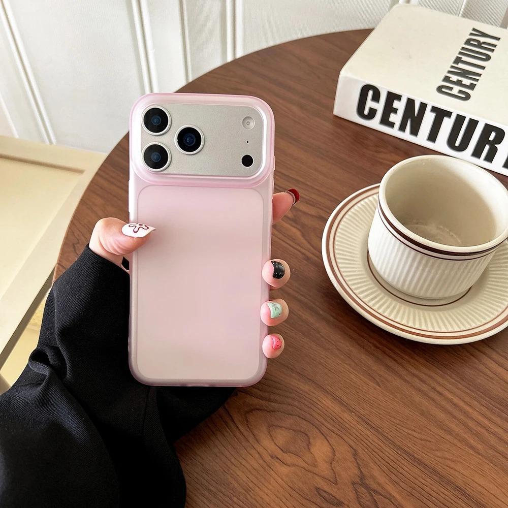 Модные полупрозрачные чехлы для телефона конфетных цветов для iPhone 17 16 15 14 13 Pro Max 16Pro 17Pro Ударопрочный силиконовый бампер Матовая крышка