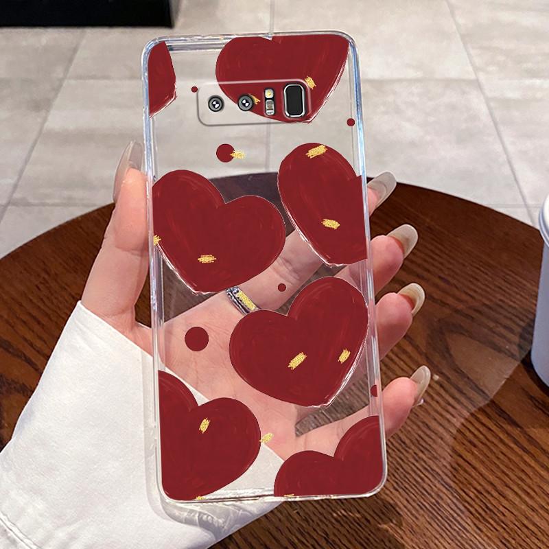 Casing For Samsung Galaxy Note 8 Note 9 Case Aesthetic Fashion Cute Cat Cartoons Soft Silicone Back Cover Transparent Phone Case