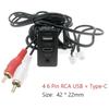 Car 4 Pin + 6 Pin Plug USB+TYPE-C+AUX Socket Panel Extension Cable Adapter Panel