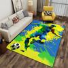 Soccer Player Splash Artwork suitable as a non-slip mat for the living room or bedroom sofa