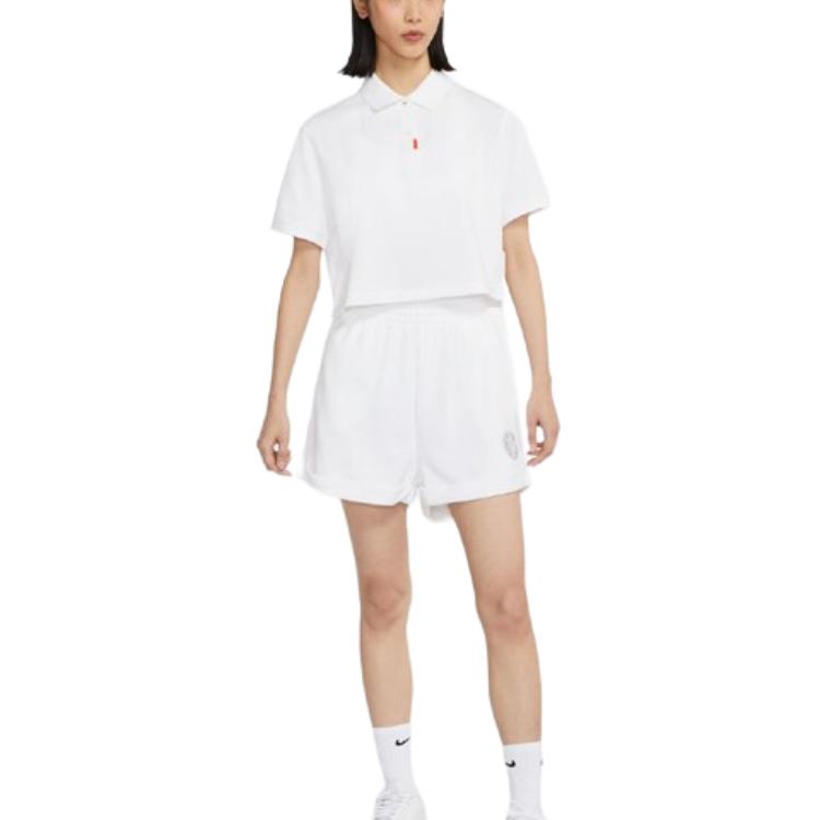 Nike Сплошная рубашка поло, женские топы, белые DC3427-100