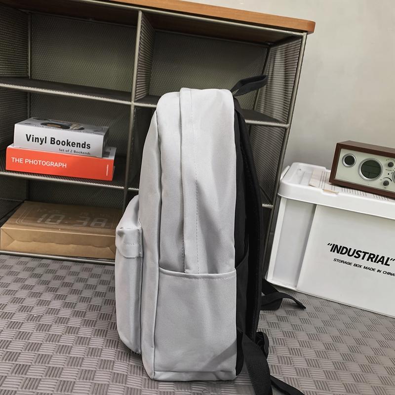 Однотонный школьный рюкзак для студентов, мужской, большой емкости, кампусный рюкзак, Оксфорд, женский дорожный рюкзак